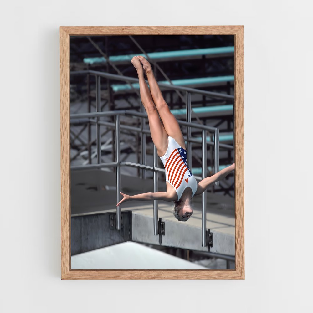 Poster Plongeon Éblouissant – affiche Plongeon depuis une plateforme (vue 4)